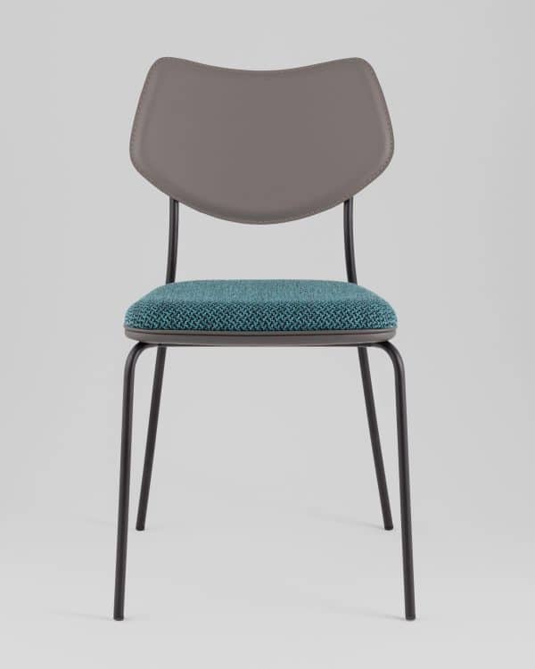 Стул обеденный Casey темно-бирюзовый с серой экокожей — изображение 3