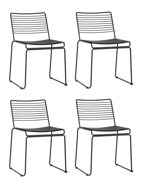 Стул обеденный Danny черный с черной подушкой 4 шт