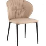 Стул обеденный Deia кремовая экокожа черные ножки