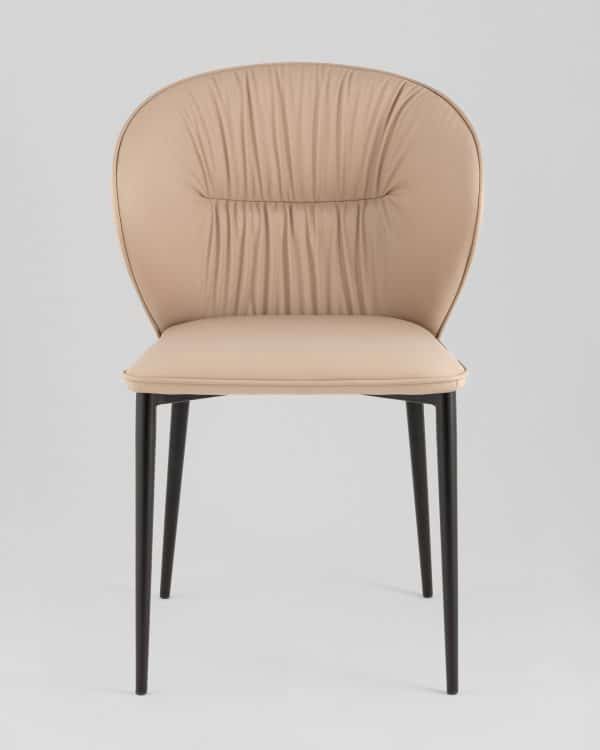 Стул обеденный Deia кремовая экокожа черные ножки 2 шт. — изображение 3