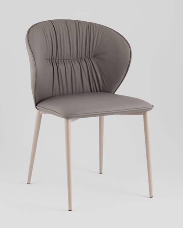 Стул обеденный Deia серая экокожа серые ножки 2 шт. — изображение 2