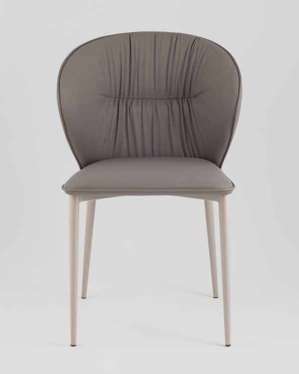 Стул обеденный Deia серая экокожа серые ножки 2 шт. — изображение 3
