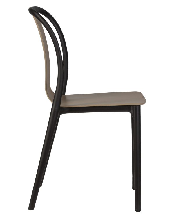 Стул обеденный DOBRIN ADAM, черный/бежевый — изображение 3