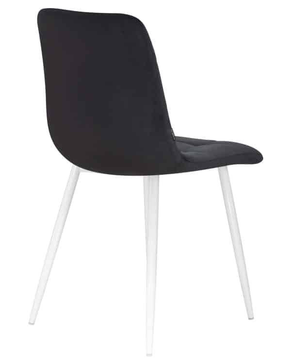 Стул обеденный DOBRIN ALEX, белые ножки, черный велюр (V108-77), — изображение 4