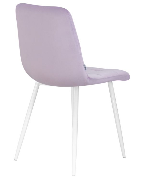 Стул обеденный DOBRIN ALEX, белые ножки, фиолетовый велюр (V108-49) — изображение 4