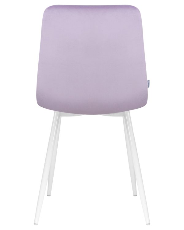 Стул обеденный DOBRIN ALEX, белые ножки, фиолетовый велюр (V108-49) — изображение 5