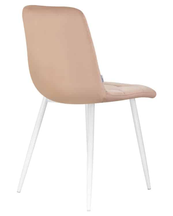 Стул обеденный DOBRIN ALEX, белые ножки, мокко велюр (V108-104), — изображение 4