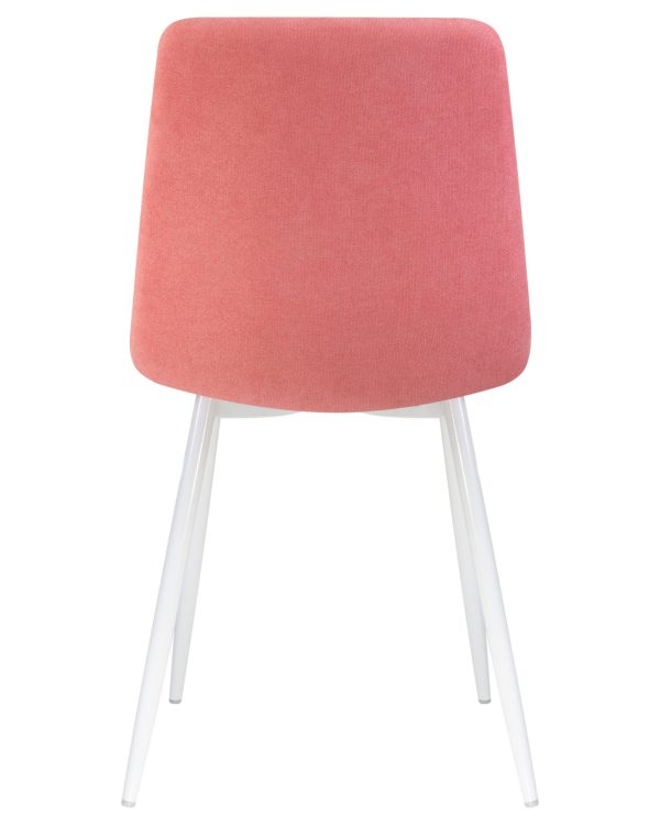 Стул обеденный DOBRIN ALEX, белые ножки, розовая ткань (UF860-05B) — изображение 5