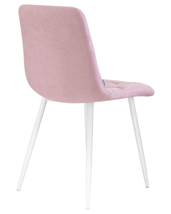 Стул обеденный DOBRIN ALEX, белые ножки, сиреневая ткань (UF860-04B) — изображение 4