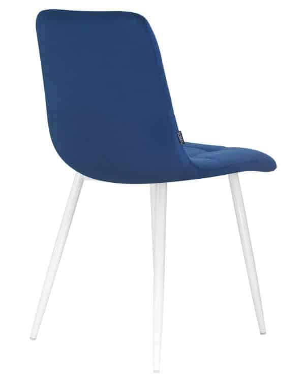Стул обеденный DOBRIN ALEX, белые ножки, темно-синий велюр (V108-67) — изображение 4