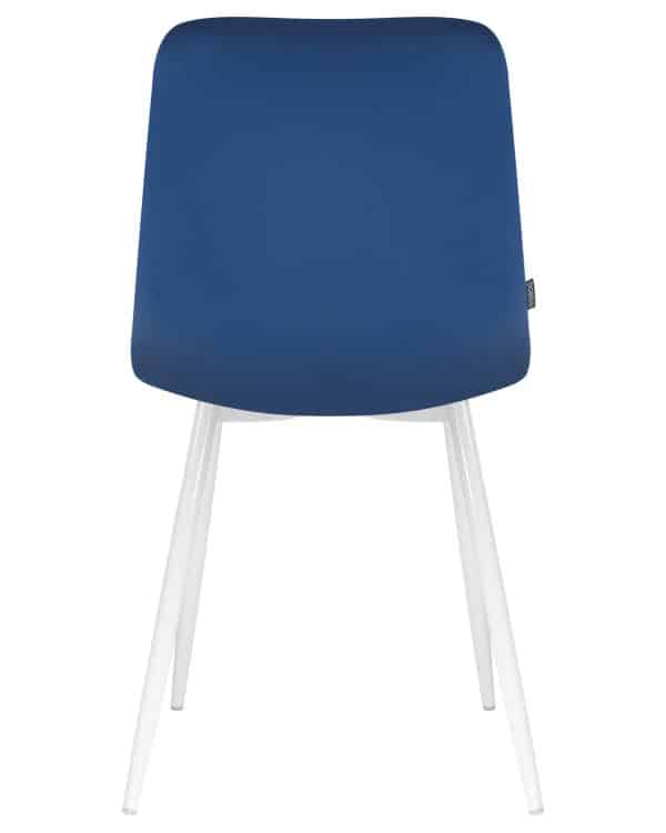 Стул обеденный DOBRIN ALEX, белые ножки, темно-синий велюр (V108-67) — изображение 5