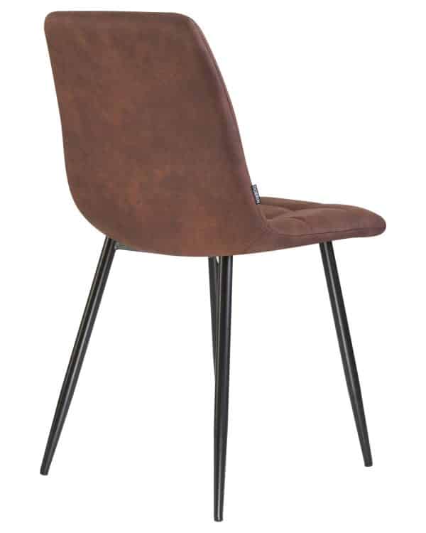 Стул обеденный DOBRIN ALEX, черные матовые ножки, коричневая микрофибра (PK-03) — изображение 4