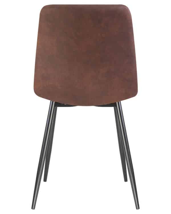 Стул обеденный DOBRIN ALEX, черные матовые ножки, коричневая микрофибра (PK-03) — изображение 5