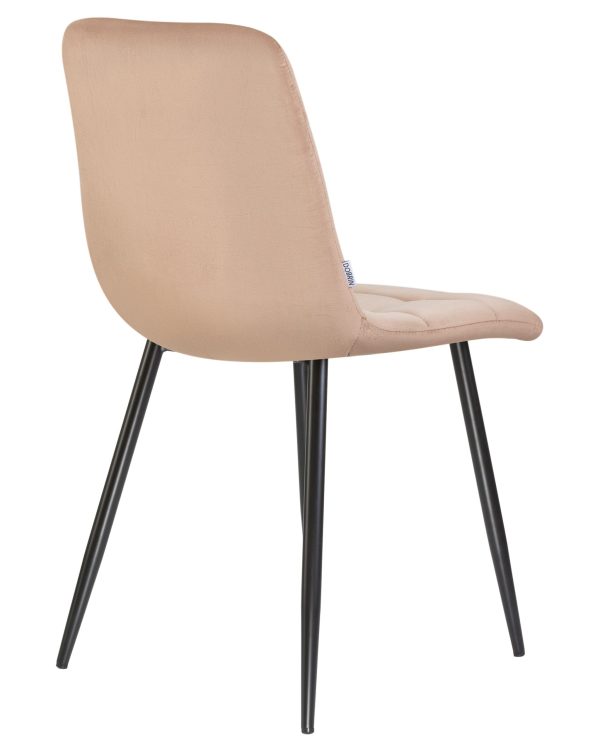 Стул обеденный DOBRIN ALEX, черные матовые ножки, мокко велюр (V108-104) — изображение 4