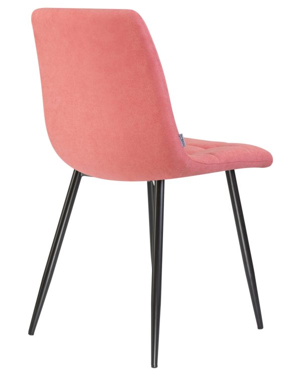 Стул обеденный DOBRIN ALEX, черные матовые ножки, розовая ткань (UF860-05B) — изображение 4