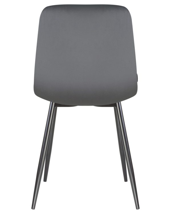 Стул обеденный DOBRIN ALEX, черные матовые ножки, темно-серый велюр (V108-91) — изображение 5