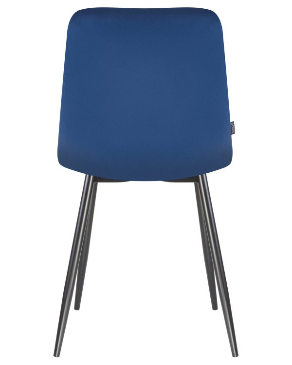 Стул обеденный DOBRIN ALEX, черные матовые ножки, темно-синий велюр (V108-67) — изображение 5