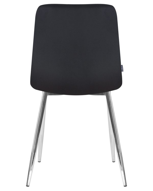 Стул обеденный DOBRIN ALEX, хром ножки, черный велюр (V108-77), — изображение 5