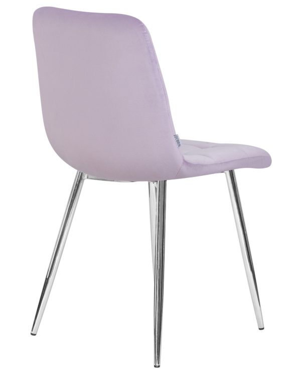 Стул обеденный DOBRIN ALEX, хром ножки, фиолетовый велюр (V108-49) — изображение 4