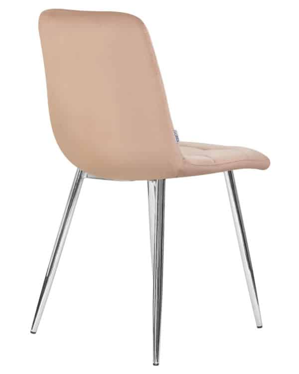 Стул обеденный DOBRIN ALEX, хром ножки, мокко велюр (V108-104), — изображение 4