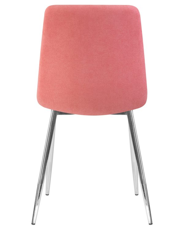 Стул обеденный DOBRIN ALEX, хром ножки, розовая ткань (UF860-05B) — изображение 5