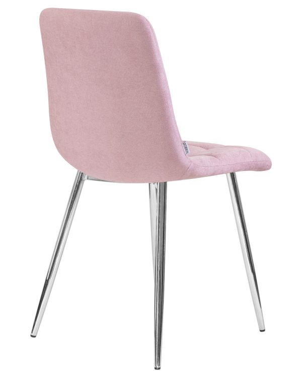 Стул обеденный DOBRIN ALEX, хром ножки, сиреневая ткань (UF860-04B) — изображение 4