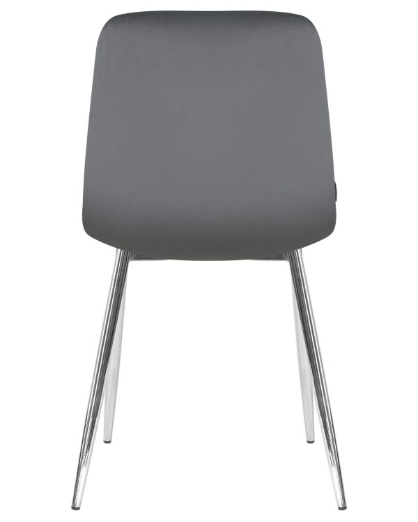 Стул обеденный DOBRIN ALEX, хром ножки, темно-серый велюр (V108-91) — изображение 5