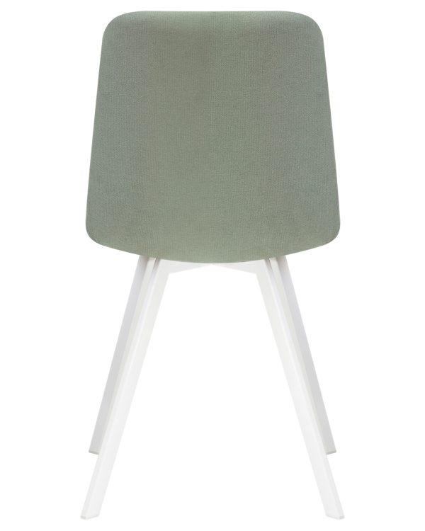 Стул обеденный DOBRIN ALEX SQUARE, белые ножки, мята ткань (UF860-11B) — изображение 5