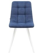 Стул обеденный DOBRIN ALEX SQUARE, белые ножки, синяя ткань (UF860-14B) — изображение 5