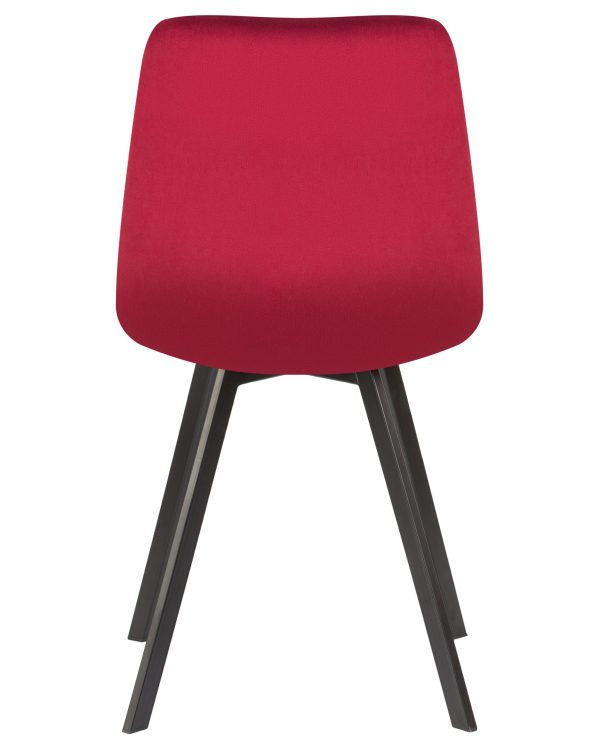 Стул обеденный DOBRIN ALEX SQUARE, черные матовые ножки, бордовый велюр (V108-85) — изображение 5