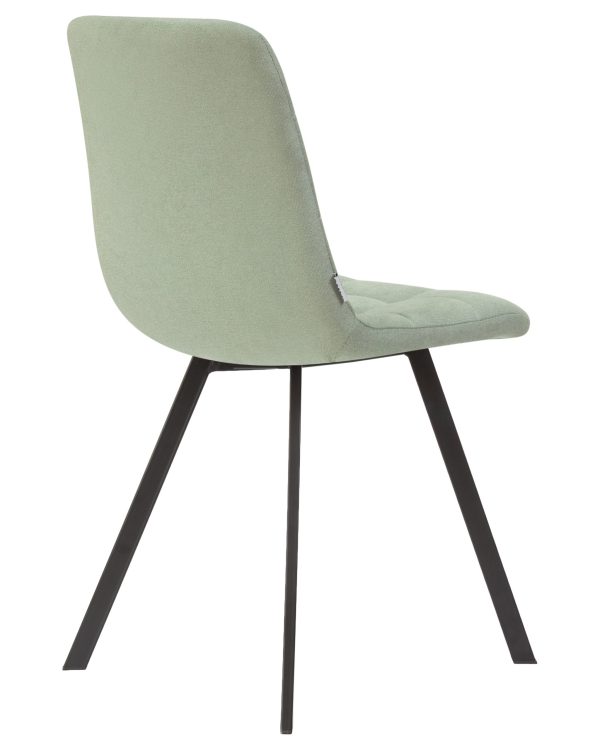 Стул обеденный DOBRIN ALEX SQUARE, черные матовые ножки, мята ткань (UF860-11B) — изображение 4