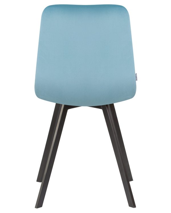 Стул обеденный DOBRIN ALEX SQUARE, черные матовые ножки, морской волны велюр (V108-57) — изображение 5