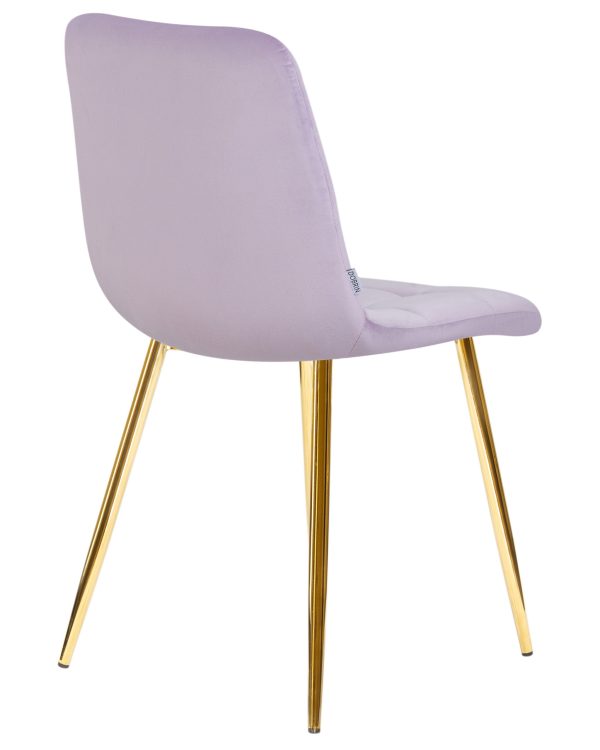 Стул обеденный DOBRIN ALEX, золотые ножки, фиолетовый велюр (V108-49) — изображение 4