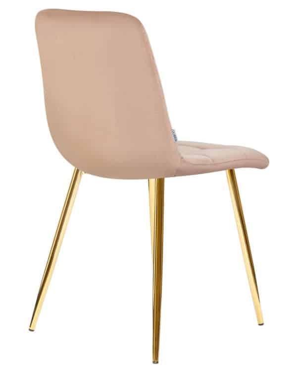 Стул обеденный DOBRIN ALEX, золотые ножки, мокко велюр (V108-104), — изображение 4