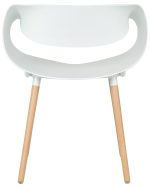 Стул обеденный DOBRIN ALIEN, ножки светлый бук, цвет белый (W-02) — изображение 4