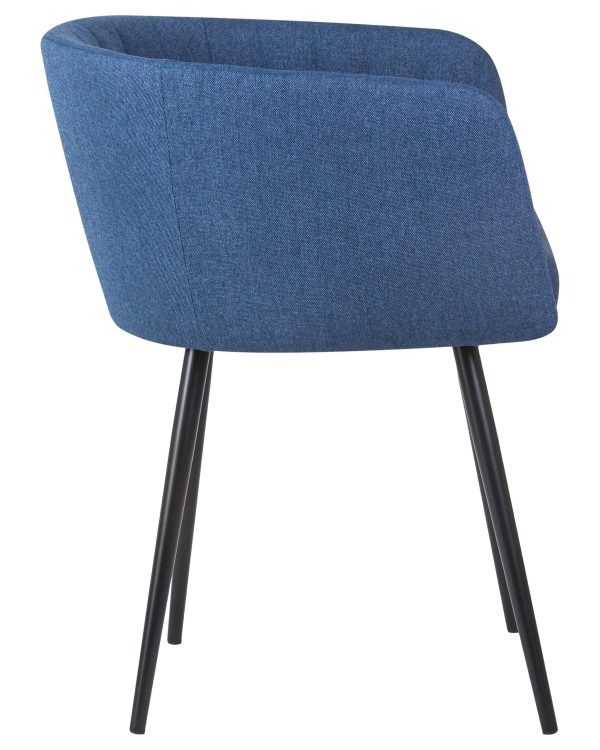 Стул обеденный DOBRIN ALINA, синяя ткань (LAR-106D-21) — изображение 3