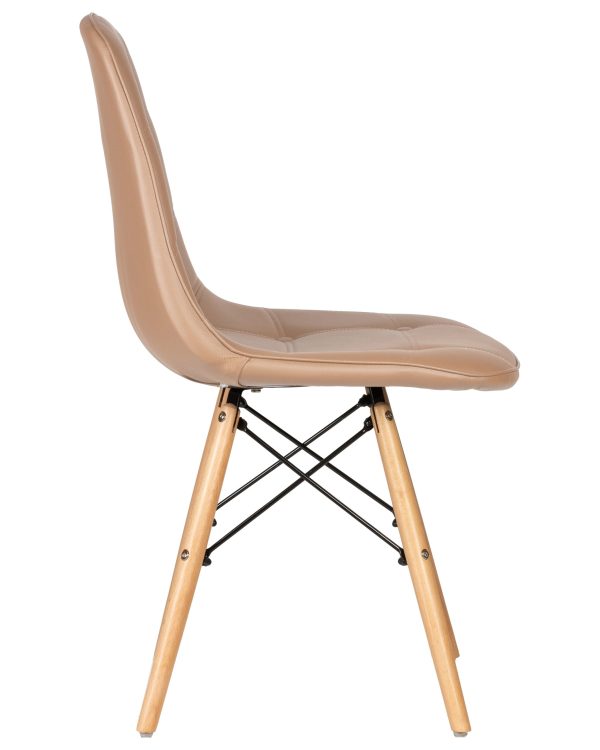 Стул обеденный DOBRIN BENNET, ножки светлый бук, коричневый — изображение 4