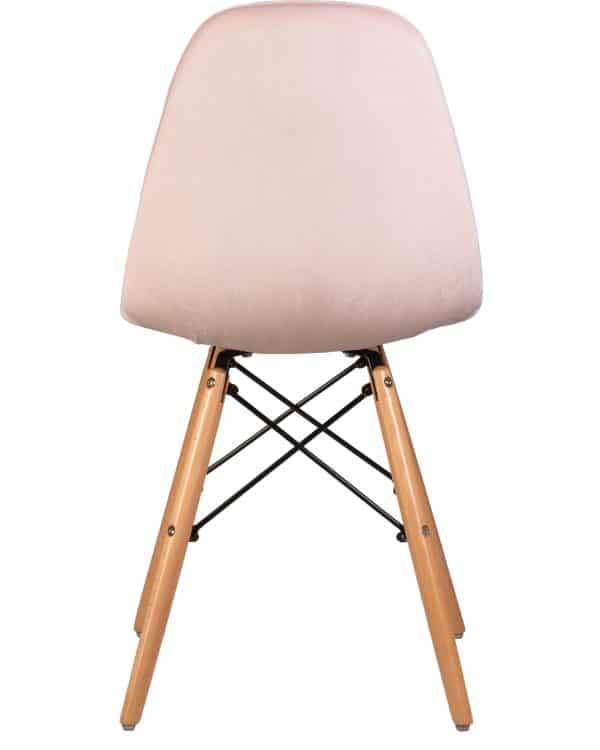 Стул обеденный DOBRIN BENNET, ножки светлый бук, пудрово-розовый велюр (HLR-39) — изображение 5