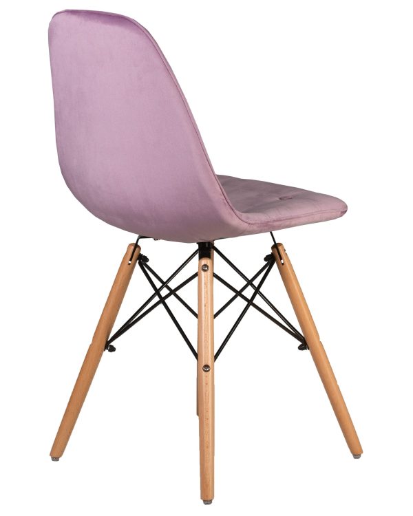 Стул обеденный DOBRIN BENNET, ножки светлый бук, пудрово-сиреневый велюр (HLR-27) — изображение 4