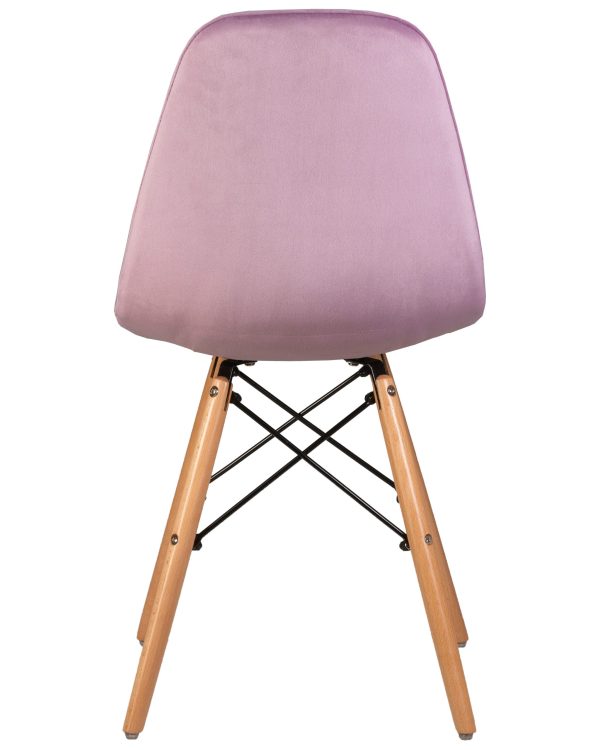 Стул обеденный DOBRIN BENNET, ножки светлый бук, пудрово-сиреневый велюр (HLR-27) — изображение 5