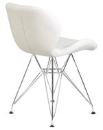 Стул обеденный DOBRIN BUTTERFLY CHROME, ножки хром, цвет белый — изображение 4