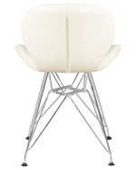 Стул обеденный DOBRIN BUTTERFLY CHROME, ножки хром, цвет кремовый — изображение 5