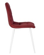 Стул обеденный DOBRIN CHILLY, Бордовый Holland 47, основание белое — изображение 4