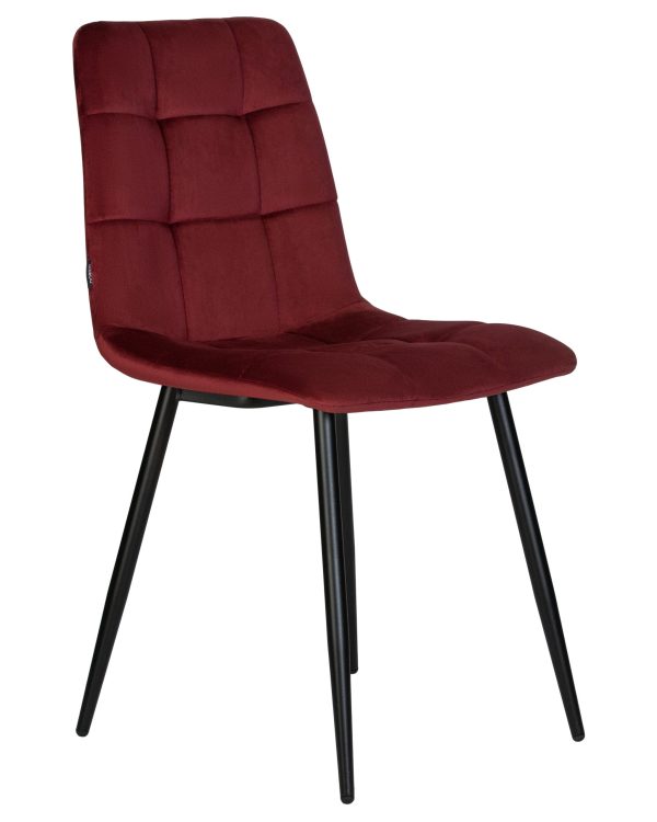 Стул обеденный DOBRIN CHILLY, Бордовый Holland 47, основание черный — изображение 4
