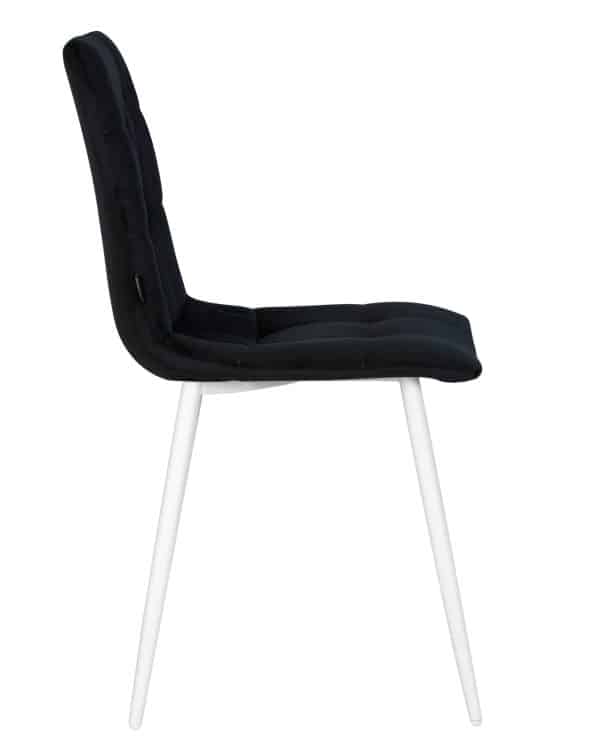 Стул обеденный DOBRIN CHILLY, Черный Holland 75, основание белое — изображение 4