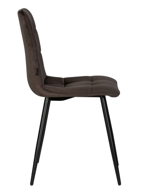 Стул обеденный DOBRIN CHILLY, Эспрессо Holland 74, основание черное — изображение 4