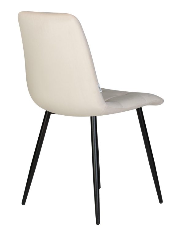 Стул обеденный DOBRIN CHILLY, Кремовый Holland 05, основание черное — изображение 5