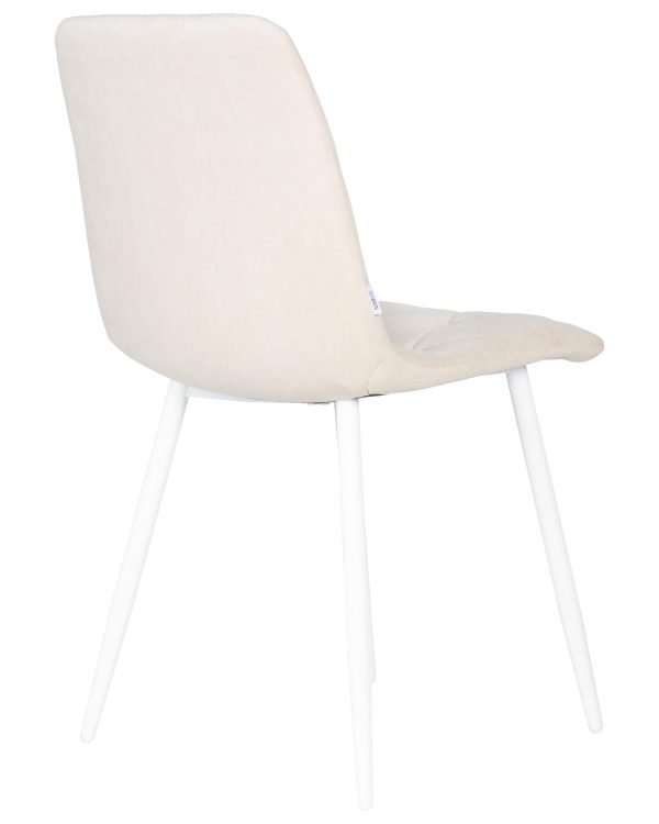 Стул обеденный DOBRIN CHILLY ROMBO, Бежевый Simple 44, основание белое — изображение 4