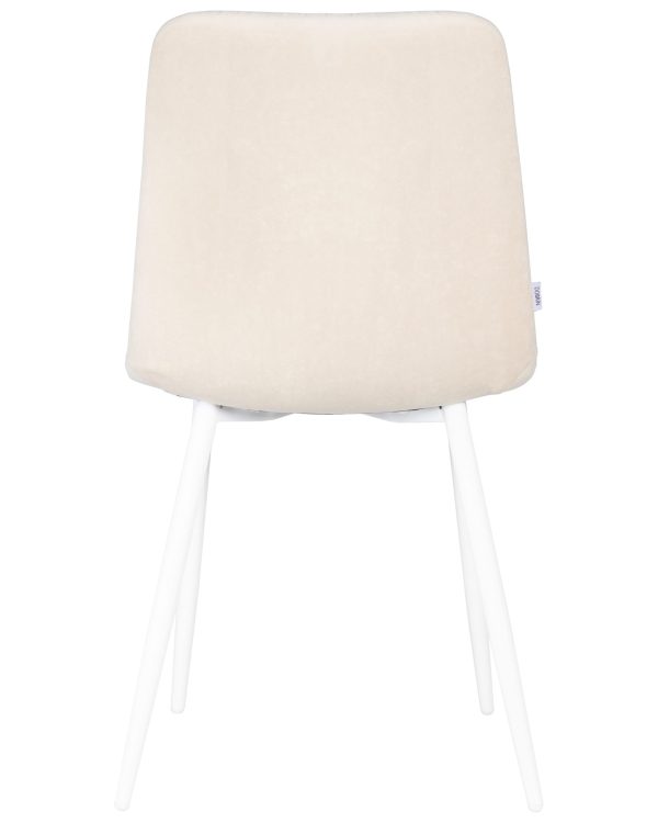 Стул обеденный DOBRIN CHILLY ROMBO, Бежевый Simple 44, основание белое — изображение 5