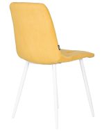 Стул обеденный DOBRIN CHILLY ROMBO, Горчичный Simple 15, основание белый — изображение 4